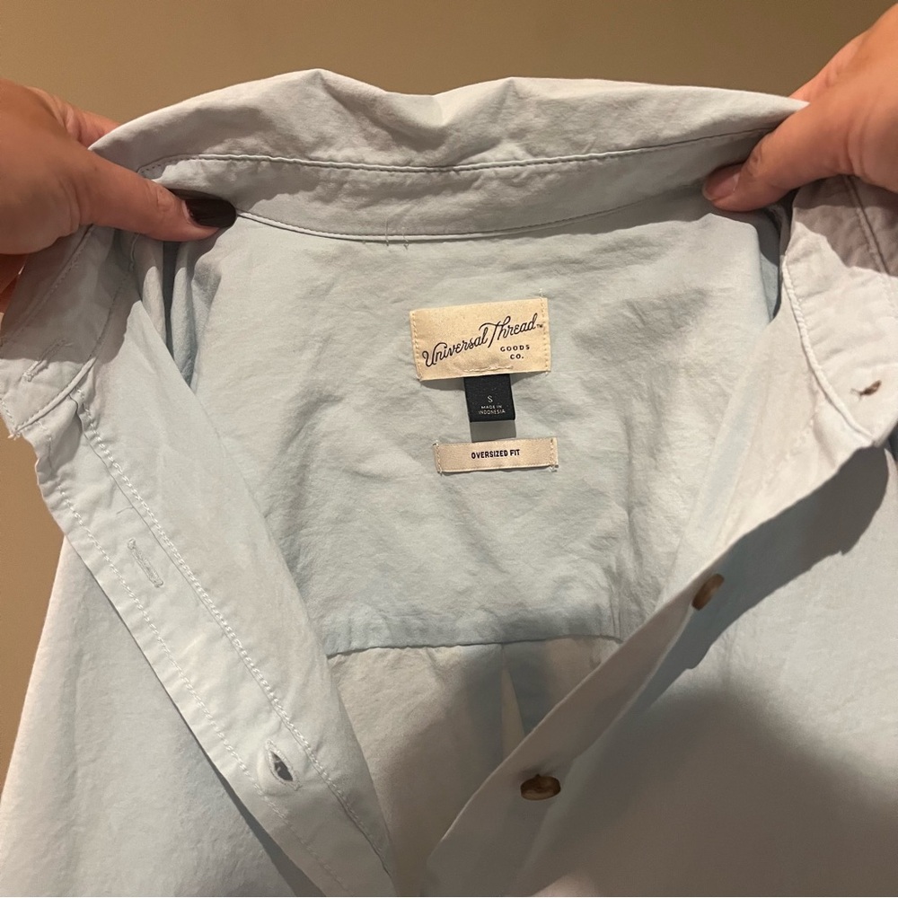 Universal Thread Light Blue Button Down Top - Picture 6 of 6